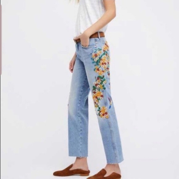 free people floral jeans
